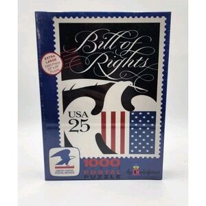 US Postal Service Bill Of Rights NEW 1000 Piece Puzzle By Colorforms 1989, 23x29